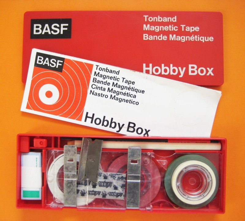 BASF Cutter Hobby Box Tonband Tape Repair Schneideset